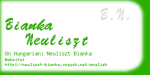 bianka neuliszt business card